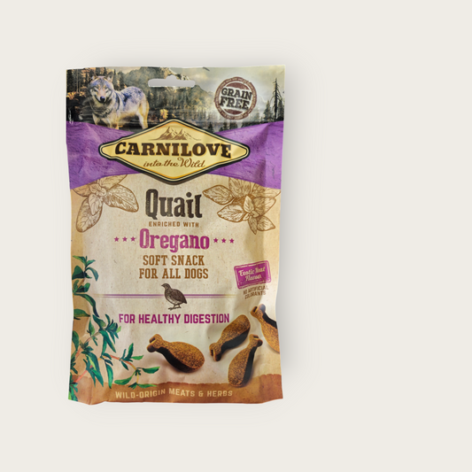 Carnilove Quail With Oregarno Soft Dog Treats 200g