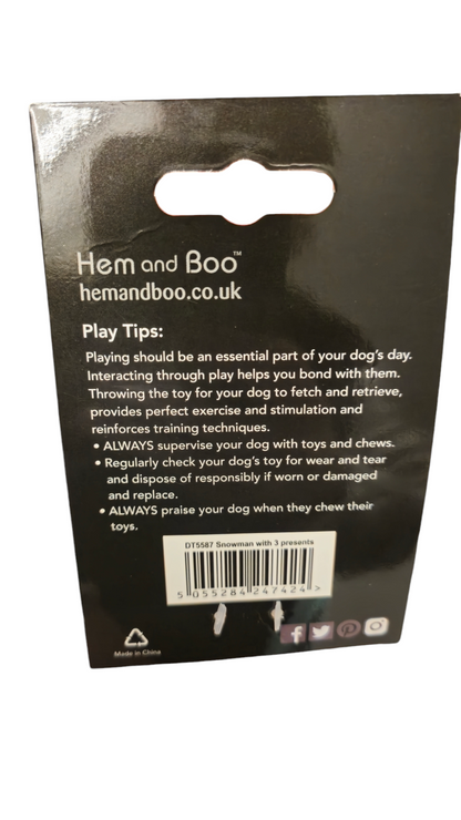 Hem and Boo Soft Snowman Dog Toy