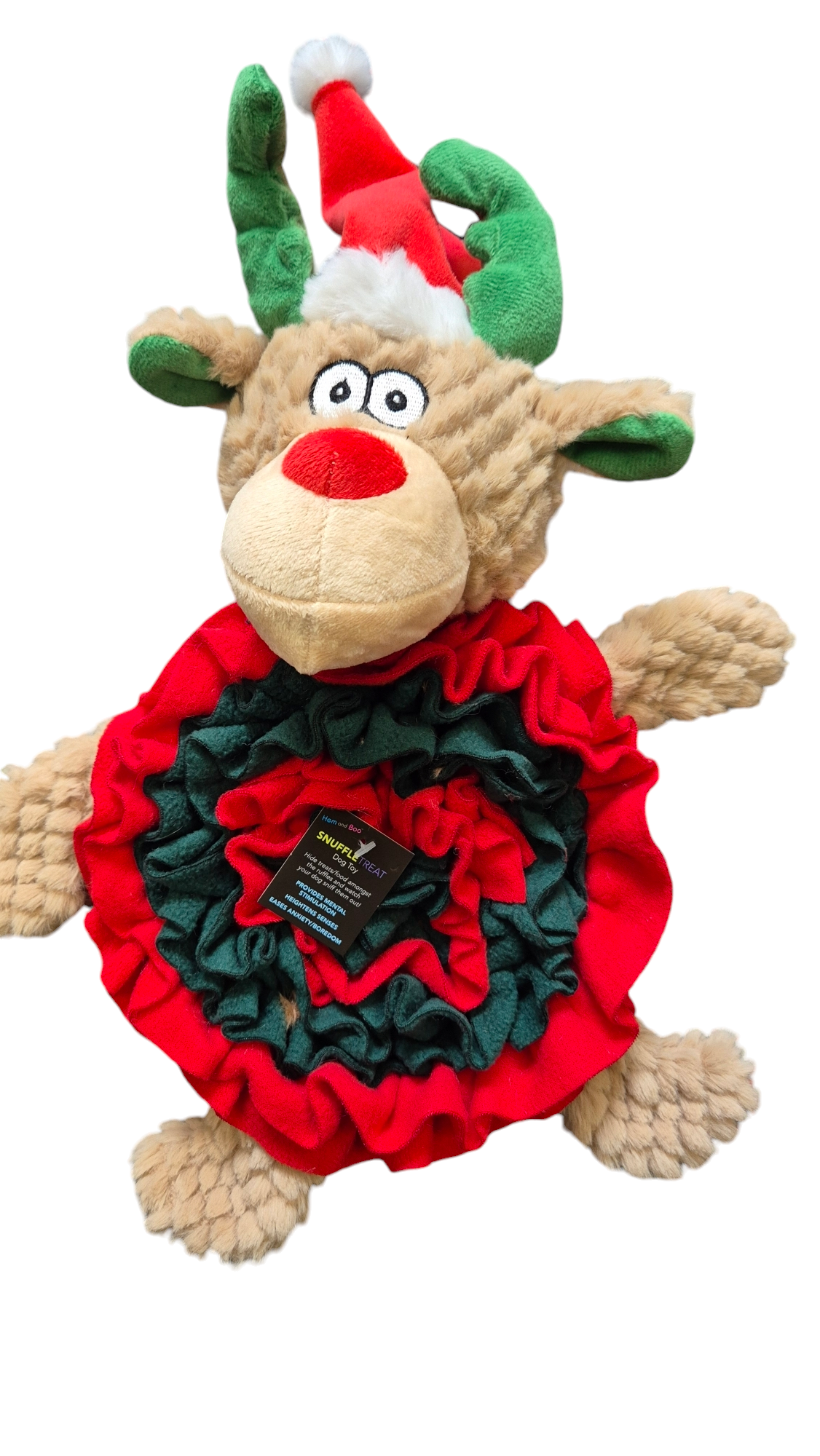 Hem and Boo Reindeer Snuffle Mat Dog Toy