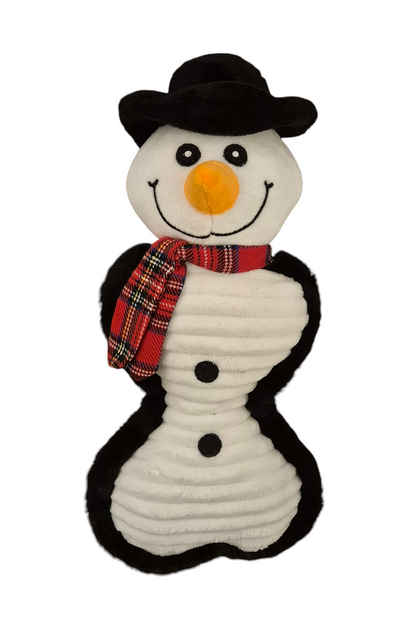 Hem and Boo Snowman Plush Cord Dog Teddy