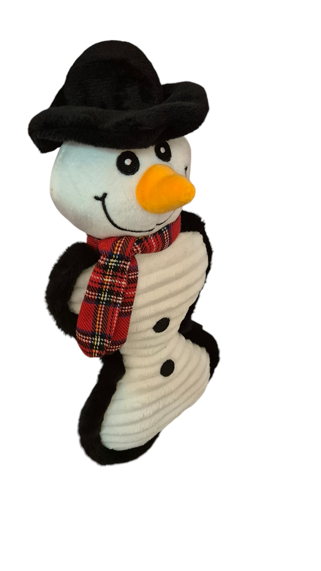 Hem and Boo Snowman Plush Cord Dog Teddy