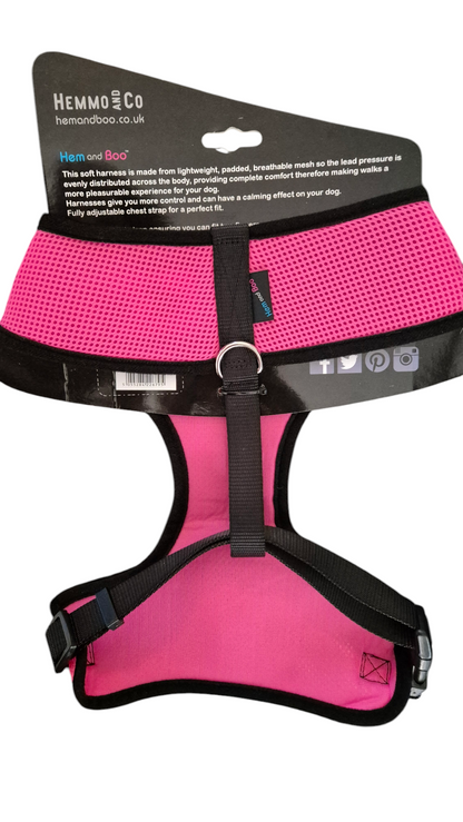 Hemm and Boo Chill Out Dog Harness Pink Size L