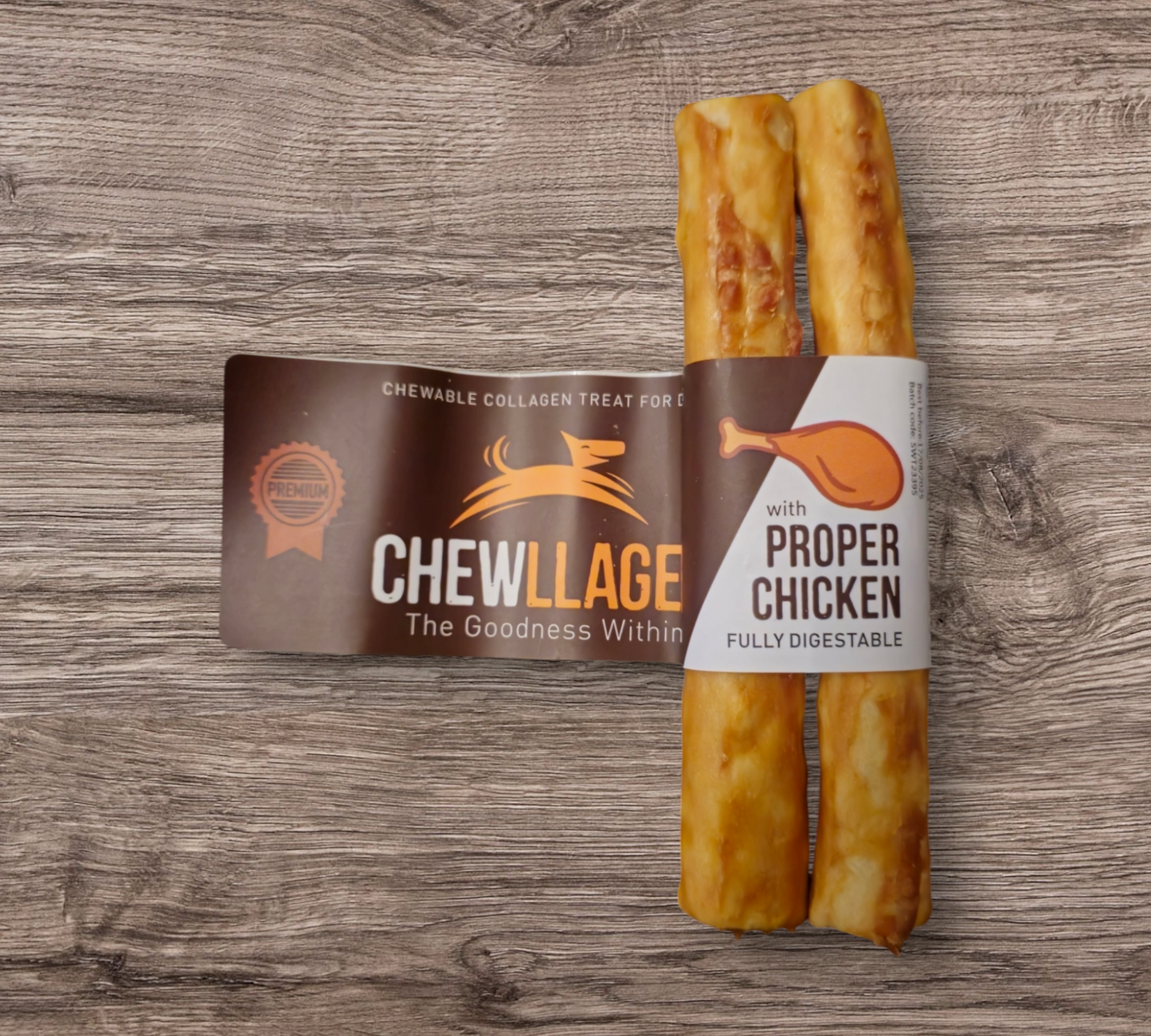 Chewllagen Twin pack 2 x 5" Chicken Collagen Rolls