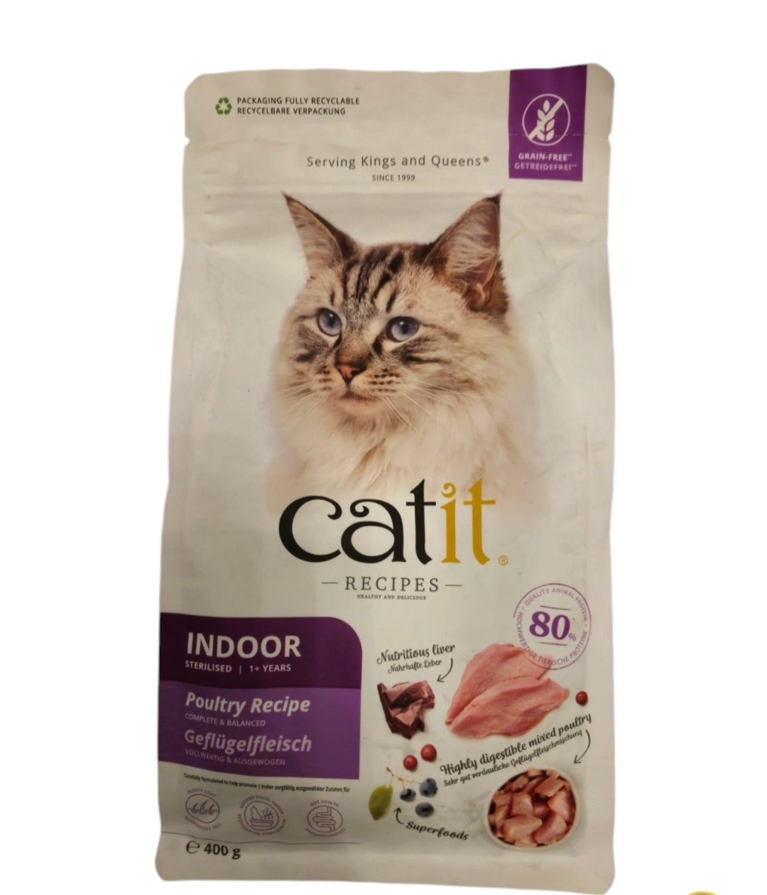 Catit Indoor Poultry Recipe 400g Dry Cat Food